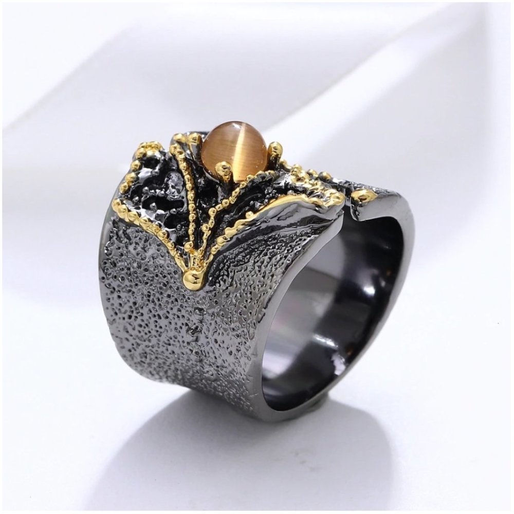 NEW Italian Jewelry Fissure Zircon Ring - Picture 2 of 13